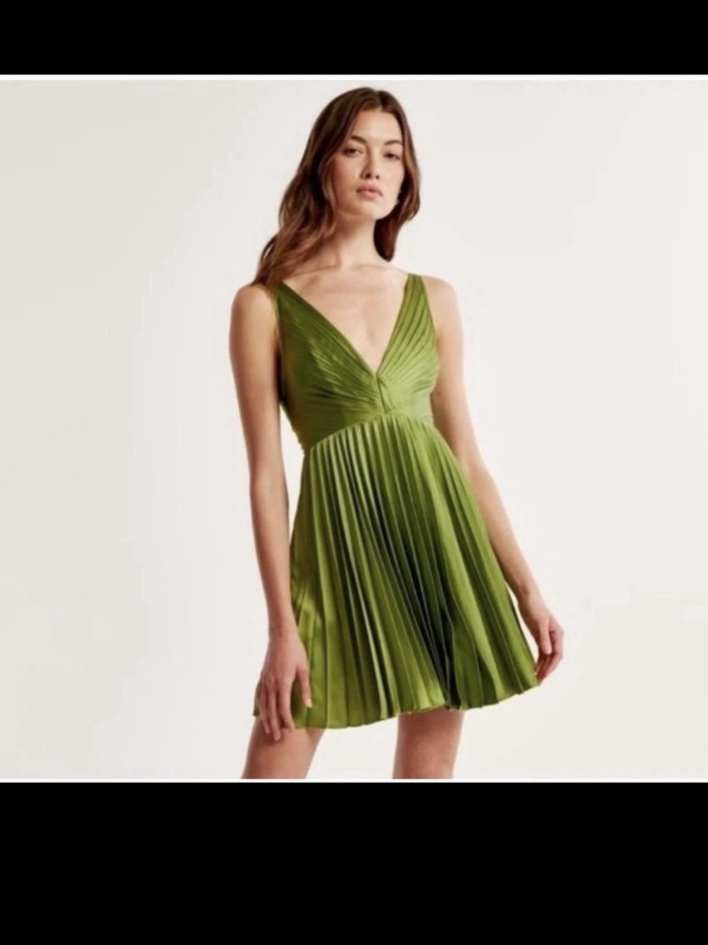 Abercrombie Pleated Mini Cocktail Dress in Green Size XS NWT - Picture 8 of 8